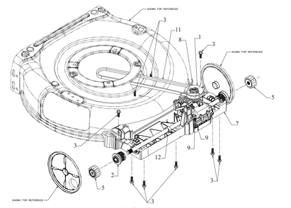 Front Drive Diagram and Parts List for SC700H (12AN2CQ710)(2019) Cub Cadet Lawn Mower